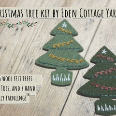 Christmas tree wool felt embroidery kit