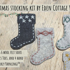 Christmas stocking wool felt embroidery kit