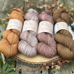 Four colour hand dyed Rosedale 4ply weight yarn pack -1