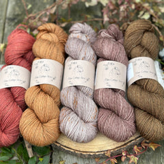 Five colour hand dyed Rosedale 4ply yarn pack -1