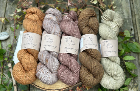 Five colour hand dyed Rosedale 4ply yarn pack -2