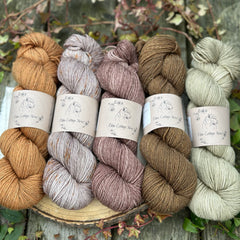 Five colour hand dyed Rosedale 4ply yarn pack -2