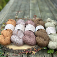 Five colour hand dyed Rosedale 4ply yarn pack -2