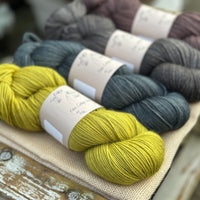 Four colour hand dyed Tempo 4ply sock yarn pack - 1