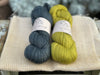 Tempo 4ply skein pair - Ink and Hazel