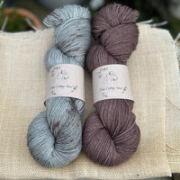 Tempo 4ply skein pair - Muddy Puddles and Compost