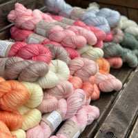 heaps of skeins of hand dyed yarn