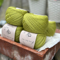 Balls of green yarn