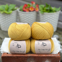 Balls of yellow yarn