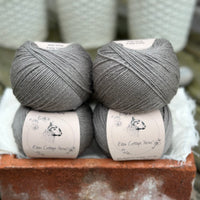 Balls of grey yarn