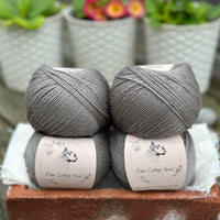 Balls of grey yarn