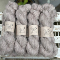 Nice skeins of brown fluffy yarn