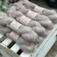 Nice skeins of brown fluffy yarn